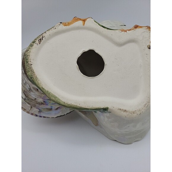 Vintage Blue Bonnet Duck Goose & Basket W Pastries Figurine Ceramic Hand Painted - Picture 7 of 10